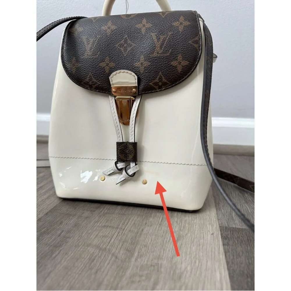 Louis Vuitton Patent Monogram Hot Springs Backpack Snow